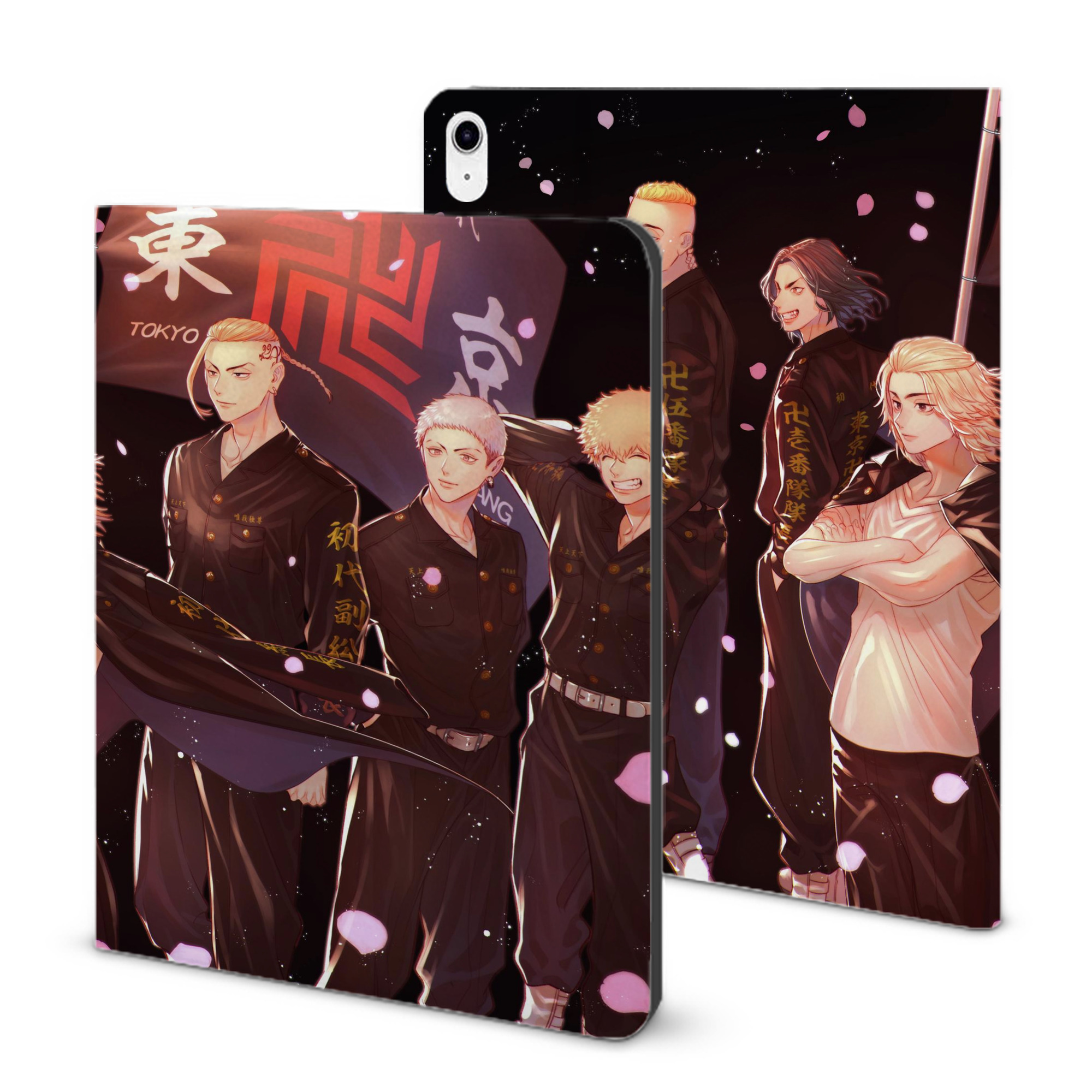 （画像用） 東京リベンジャーズ Tokyo Revengers IPad ケース ブック型 PUレザー TPU 耐衝撃 軽量 薄型 ペン収納なし 全面保護 IPad 各モデル対応